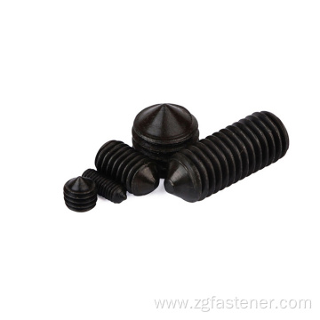 black oxide grade 8.8 set screws with cone point